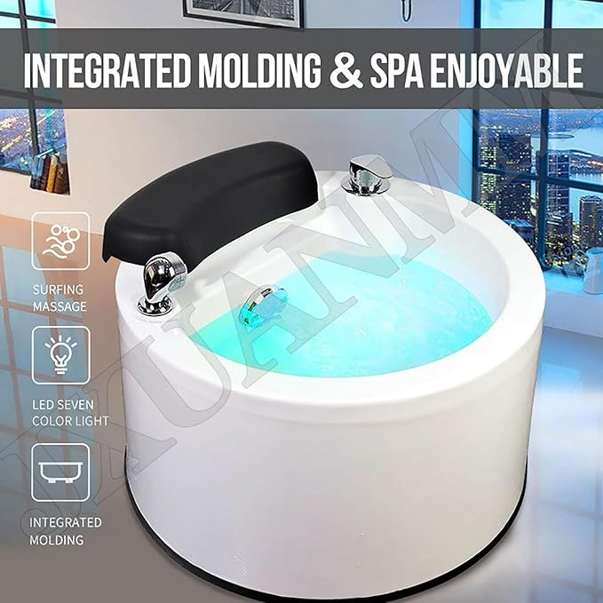 Acrylic Footbath Foot Soak Tub Acrylic Pedicure Sink with Heat and Massage Pedicure Bowl Salon Massage Equipment Home Foot Bath Special for Hotel Foot Bath Club for Foot Soaking B