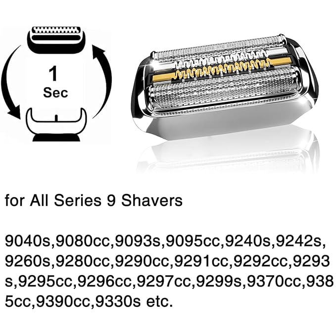 94M Series 9 Pro Electric Shaver Replacement Head for Series 9 Pro and Series 9 Replacement Head for Electric Razors 9290cc 9291cc 9370cc 9376cc 9293s 9260s 9295cc 9385cc (94M/2pcs)