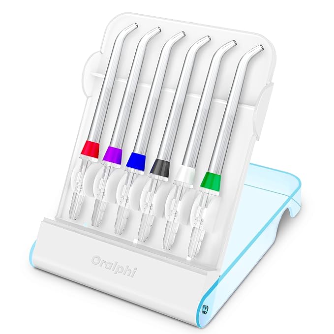6pcs Classic Jet Tips and 4pcs Toothbrush Replacement Heads for Warterpik