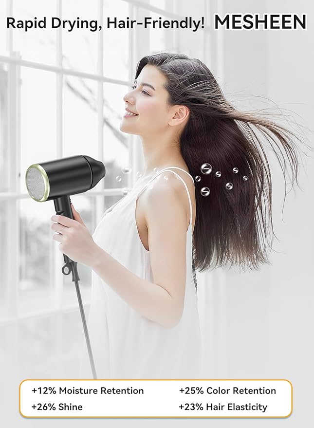 Hair Dryer150000RPM Upgraded Professional Ionic Blow Dryer with Diffuser for Women Men
