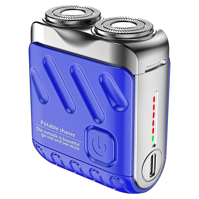 Compact Dual Head Waterproof Electric Shaver Usb Rechargeable For Men Zinc Alloy Type-C Charging