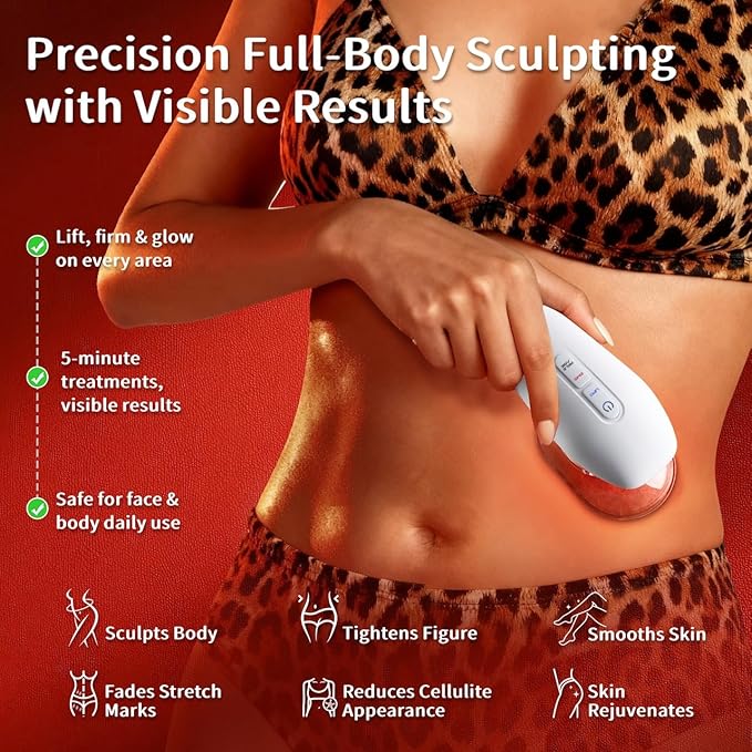 4-in-1 Body Sculpting MachinePortable Cellulite Massager Tool Body Contouring Machine for Belly Waist Arms Leg Massage