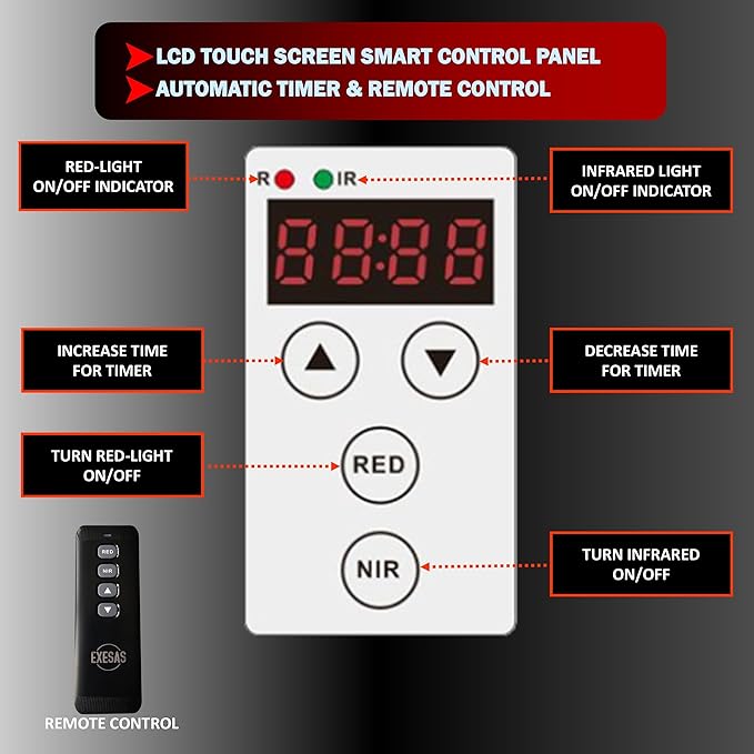Red Light Therapy Device for Full Body 630nm 660nm 810nm &amp 850nm Near Infrared Dual-Chip Clinical Grade LED Panel for Smooth Skin Weight Pain and Overall Wellness (324LED)