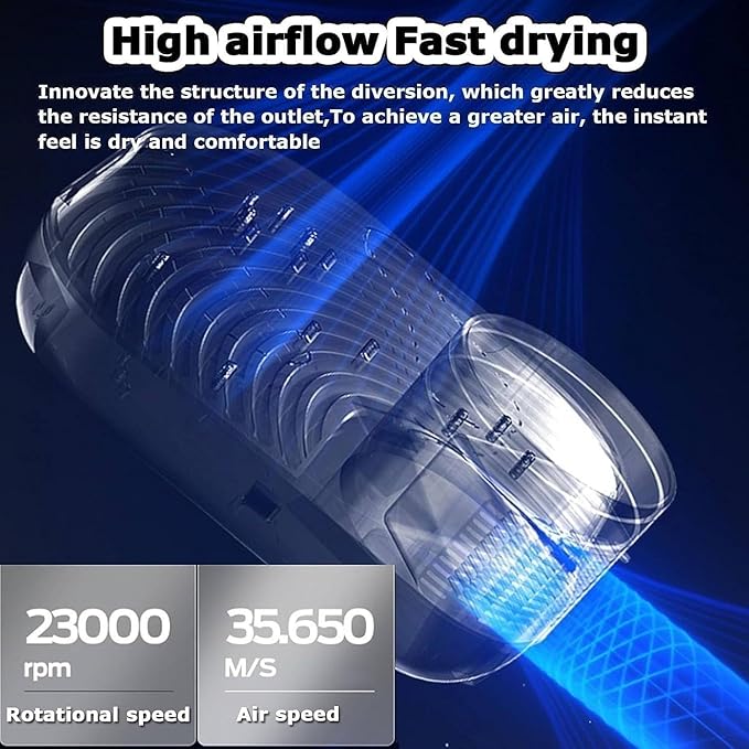 Body Dryer 1300W Negative Ions Body Heater Blow Dryer 20-45℃ Adjustment Foot Touch Screen Body Care Dryer for Home and Bathroom
