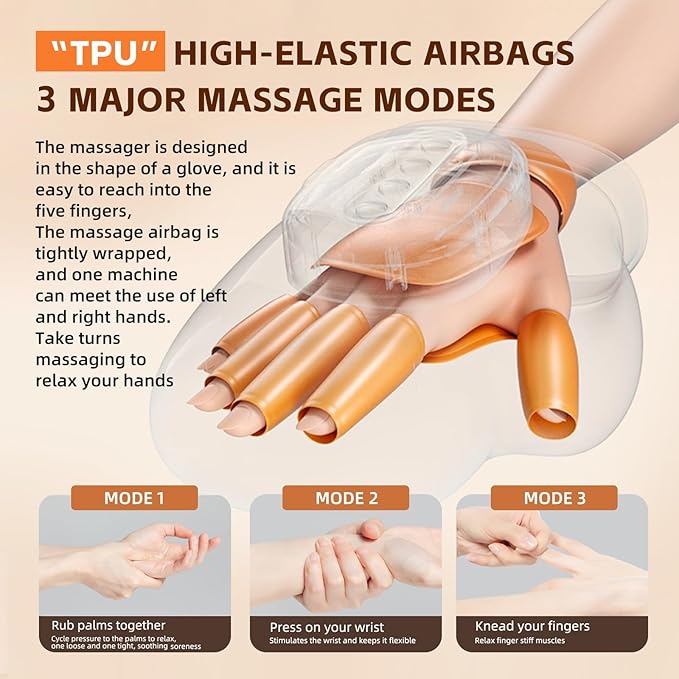 hand massager for arthritis and carpal tunnel glove 2025 new Hand Massager with Heat and Compression Ideal Gift for Hand Strengthening Finger Massager Relief Carpal Tunnel Massager for Men Women