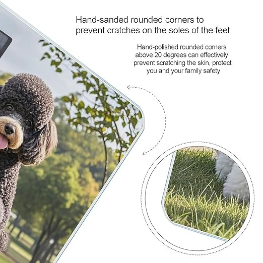 Poodles Dogs Scale for Body Weight Smart Scales Digital Bathroom Scale High Precision Weighing Scales with Large Display Weighing Machine for People