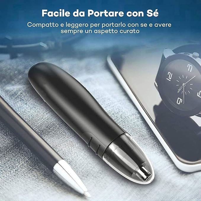 Nose Hair Trimmer Nose and Ear Hair Trimmer for Women Men Waterproof Nose Hair Remover Mute Nose Trimmer for Travel Hotel Bathroom Easy Cleansing