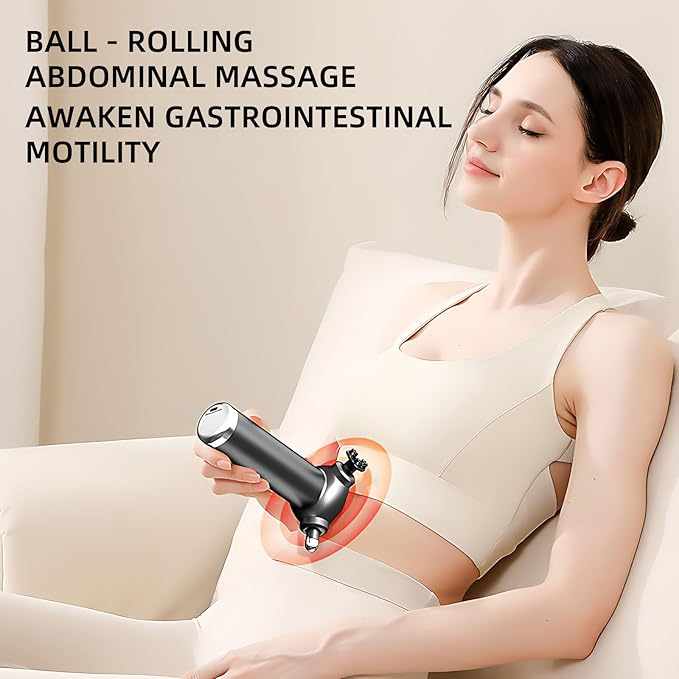 Fast Release Therapy Massager 2025 New - Handheld Deep Tissue Massage Gun 360° Rotating Bead 5 Speed Vibrating Muscle Massager for Full Body Relief Trigger Point Therapy Tool Portable