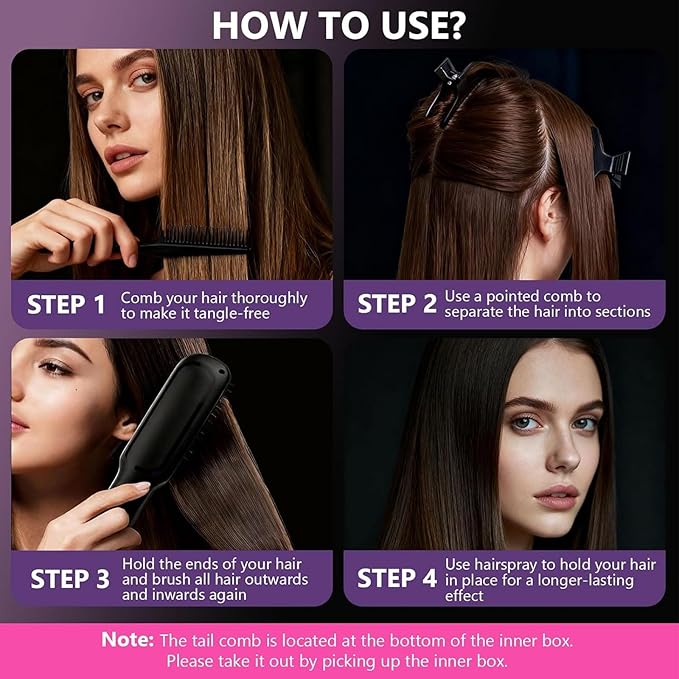 Go Brush Pro 2026 Upgraded Second-Generation 6400mAh Portable Cordless Straightening Comb with LCD Display Fast Heating Cordless 3-Level Temperature Settings USB Rechargeable Fast Heating