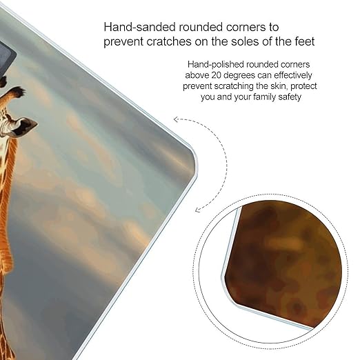 Giraffe Animals of Africa Scale for Body Weight Smart Scales Digital Bathroom Scale High Precision Weighing Scales with Large Display Weighing Machine for People