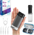 2026 New Portable Water Flosser for Teeth 4 Modes &amp 4 Intensity Levels Mini Small Design with Exquisite Travel Case Removable Tank IPX7 Waterproof Cordless Dental Oral Irrigator (Black)