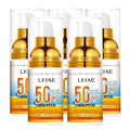 LKIAE Spf 50+ Sunscreen UVA UVB Protection Prevent Sunburn Skin Darkening Pigmentation Anti-Wrinkles With Aloe Vera Travel Size 2 oz (Pack of 5)