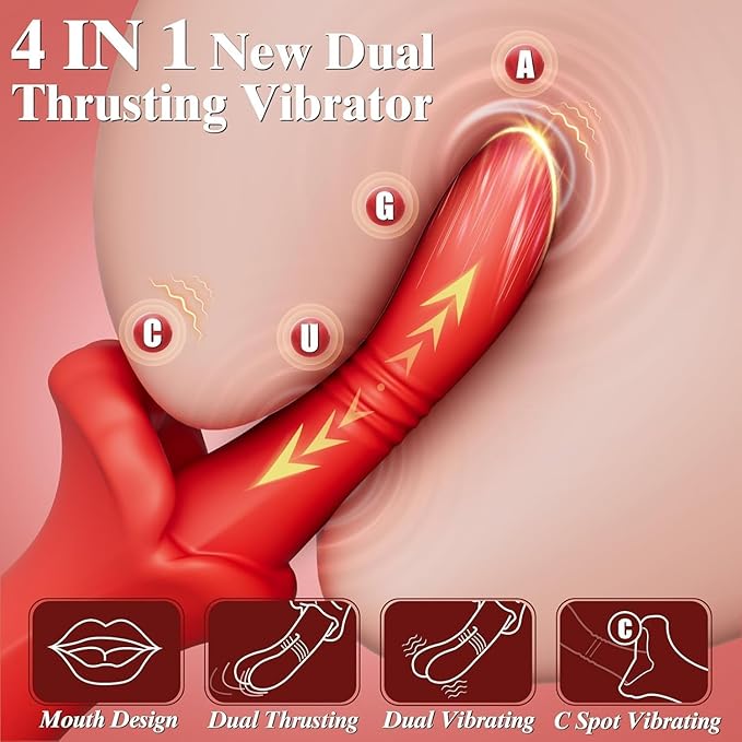 Rose Tongue Adult Tool for Women 10x Vibrtion &amp Licking&amp Thrusting Clitotial Sucker Y1210