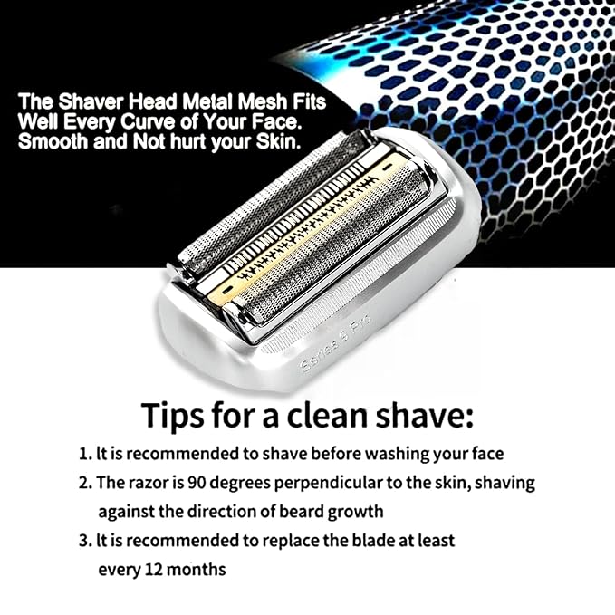 94M Series 9 Replacement Shaver Heads Compatible with Braun Series 9 Electric Razors for Braun S9 Replacement Headfor All Series 9 Electric foil Shaver 9030S 9040s 9050CC 9080CC etc Model