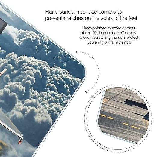 Aircraft Fighter Jets Scale for Body Weight Highly Accurate Digital Bathroom Body Scale Digital Bathroom Scales for People Anti-Slip Large LCD Display Smart Scales