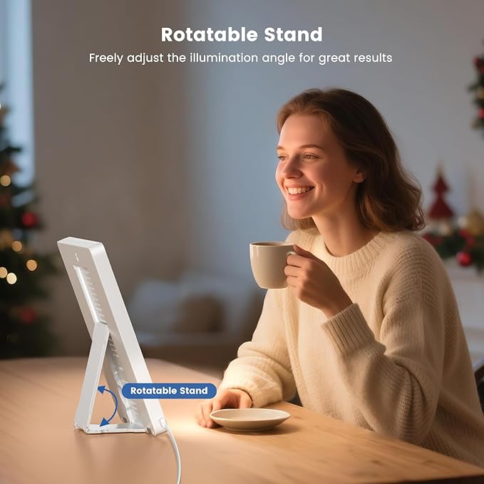 10000 Lux Light Therapy Lamp - 3 Color Modes Slim Portable Design Memory Function &amp Touch Control Sunlight Lamp for Home Office Wall Mountable Therapy Light.