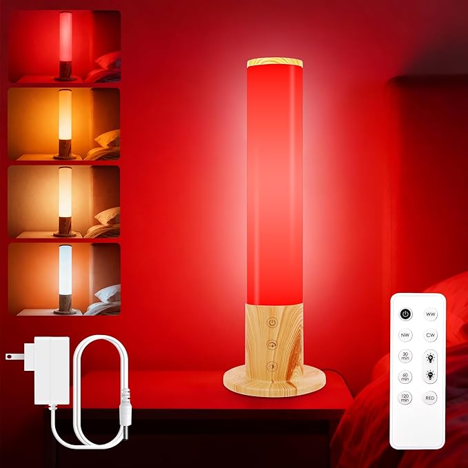 670nm Red Light Therapy &amp 10000 Lux Sun Lamp – Dual Mode Happy Light &amp Sunlight Lamp for Sleep Relaxationwith Remote Control Adjustable Timer Memory Function and 4 Color Temperatures Sun