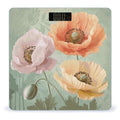 Pastel Poppies Scale for Body Weight Anti-Slip Digital Bathroom Scale Sturdy Toughened Glass Weighing Scales High Precision Safe Rounded Corners Smart Scales