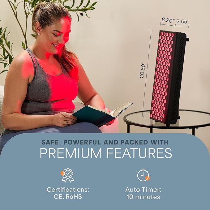 LifePro Red Light Therapy for Body Panel - 90 &amp 120 Dual Chip LEDs - 660nm &amp 850nm Near Infrared Full Body Red light Therapy Panel - For Daily Wellness &amp Comfort -Includes Hanging Kit and