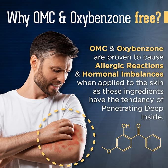 Beardhood SPF 50 PA+++ Sunscreen For Men | Non Greasy Water &amp Sweat Resistant | OMC &amp Oxybenzone Free | Suitable for all Skin Types 50g