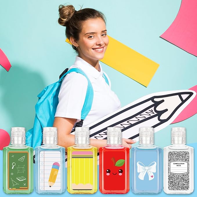 50 Pcs Teacher Appreciation Gifts Mini Hand Sanitizer Bulk Teacher Gifts Bulk 1fl Oz Hand Sanitizer Natural Plant Fragrance Travel Size Hand Soap Gift for Classroom Teachers Student Back to School