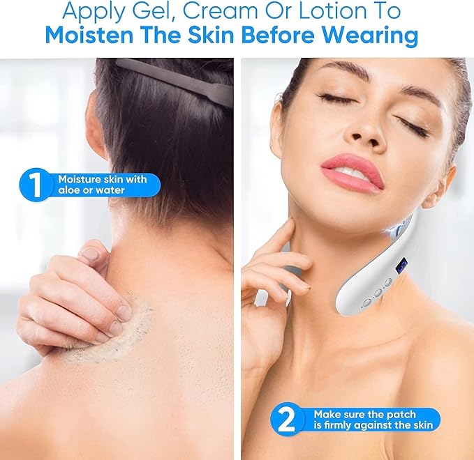 Neck Massager for Pain Relief Smart Electric Pulse Neck Massager with Heating Portable Deep Tissue Neck Massager Gift for Women Men
