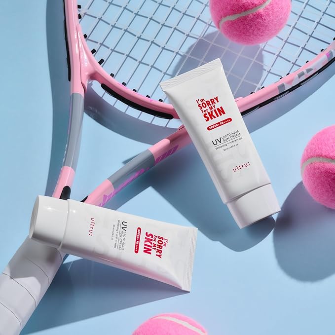 I'M SORRY FOR MY SKIN Lacto Aqua Sun Cream SPF50 Korean Skincare Moisturizing Sunscreen for Face &amp Body Light Texture Does Not Leave White Marks Suitable for Black Girls Travel Size 1.69 fl o