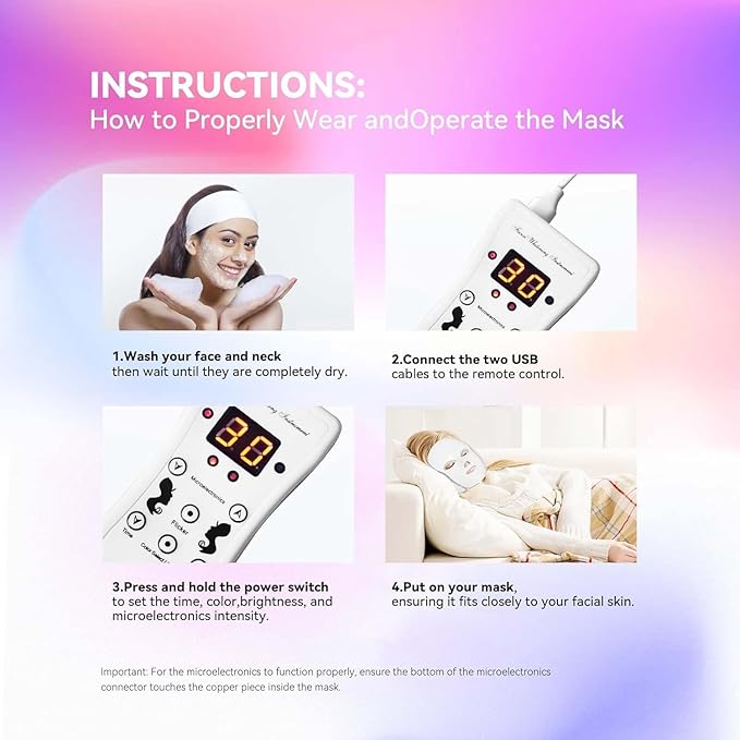 LED Facial Mask Therapy Red Light Therapy Mask FSA 7 Colors Facial Skin Care Beauty Spa Skin Care