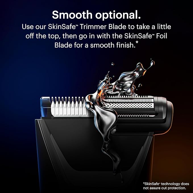 MANSCAPED® The Chairman™ PRO &amp The Lawn Mower® 5.0 Ultra - Men's Face Shaver with Two SkinSafe® Blades Four-Blade Foil &amp Stubble Trimmer &amp Dual-Head Groin &amp Body Hair Trimmer with Toi