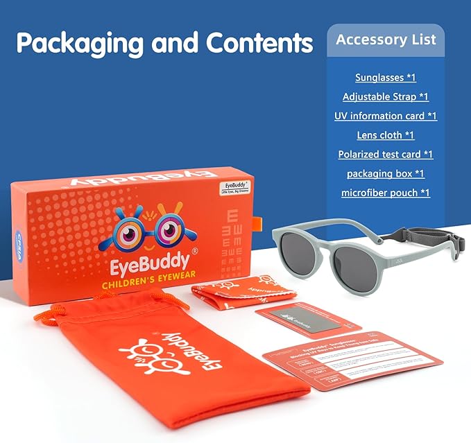 EYEBUDDY 2 Packs Baby Sunglasses