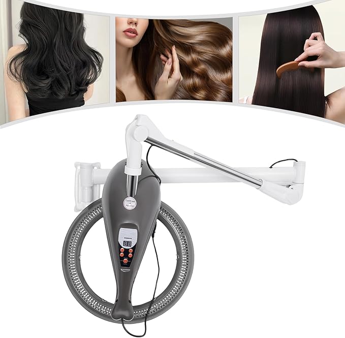 950W Professional Hair Dryer Wall Mounted Hair DryerRotating Powerful Salon Dryer Perfect for Home and Hair Salons (950W Grey)
