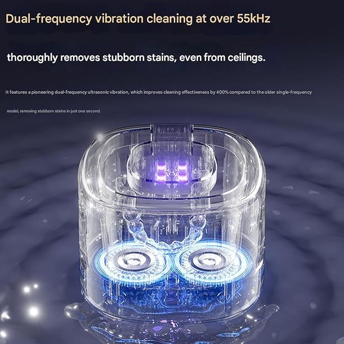 Dentals Appliance Cleaner Wireless Charging Base Quiet Operate Automatic Machine for Dentals Appliances