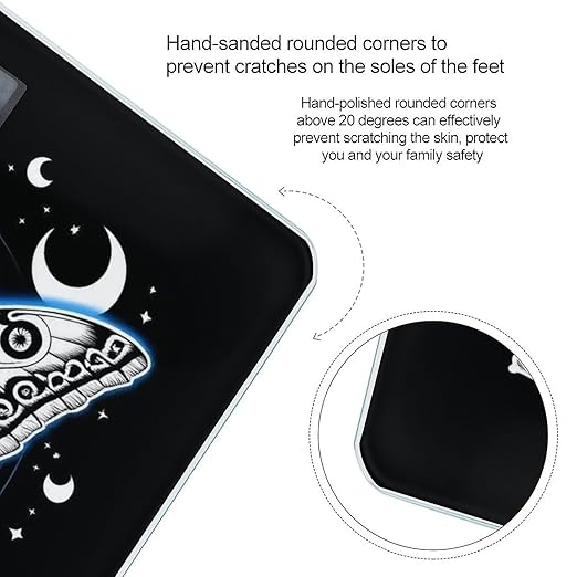 Digital Bathroom Weighing Scale Energy Saving Scale Smart Scale for Body Weight Goth Moth Dead Skull Moon