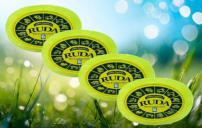 Generic Rue Soap (4 bars) Invigorating Scent Skin Cleansing Bar Good Luck Gift Ruda Jabon