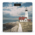 Lighthouse Backdrop Digital Bathroom Scale Fashion Unique Weight Scale BMI Anti-Slip Precision Weighing Scales Suitable for Home Bedrooms Use and Gift