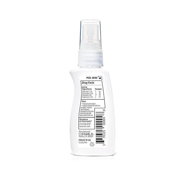 BU SPF 30 Sunscreen Spray for Face and Body Non Aerosol Spray Ultrafine WOWmist TSA Travel Size Sunscreen Clear Non Greasy Water Resistant White Sage 1 oz