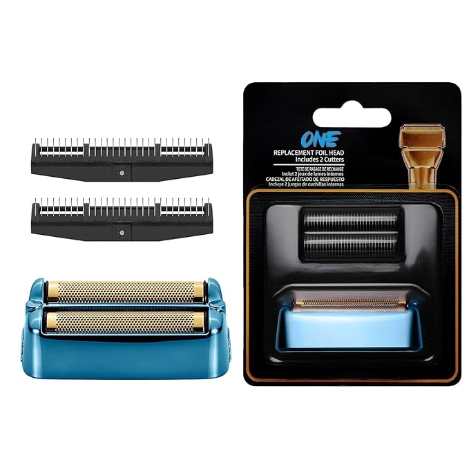 Shaver Replacement Foil and Cutter for BaBylissPRO FXONE Double Foil Stick ShaverHypoallergenic Extra-close Shaver Replacement Head (FX79RF2BL(BLUE)-1 Pack)