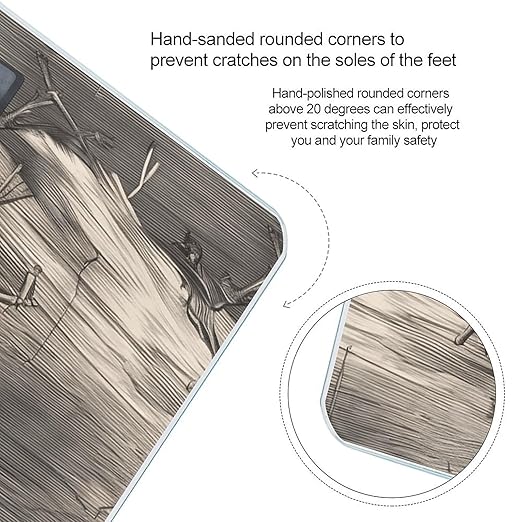 Barn Swallow in Graphite Scale for Body Weight Precision Bathroom Weighing Scales with Back Lit LCD Display Sturdy Tempered Glass Body Weight Scales Digital Bathroom Scale 400lb