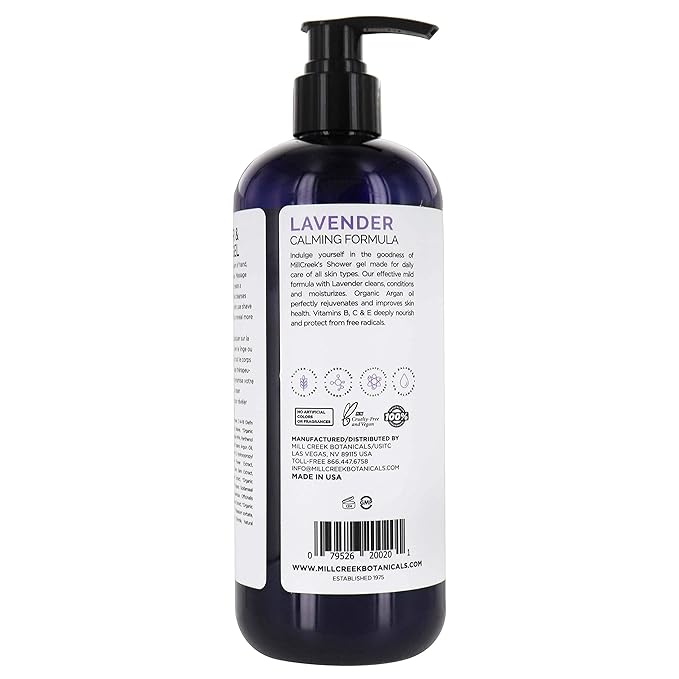 Mill Creek Lavender 2-In-1 Shower &amp Shave Gel Parabens Free 14 Fluid Ounces (Pack Of 3)