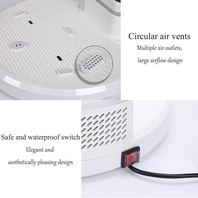 Body Care Dryer After Shower 2500W Gravity Sensing Full Body Dryer Feet Touch Panel 4 Speed Cold/Warm Air Preheating Non-Slip for Home Bathroom Body Care