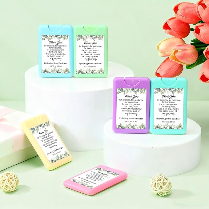 24 Pack Hand Sanitizer Spray Bulk Travel Size Inspirational Employee Appreciation Week Gifts Bulk Hydrating Hand Sanitizers for Employee Coworkers Staff Team Administrative Professionals Day