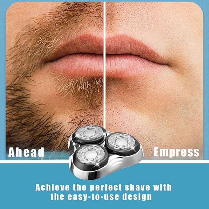 Universal Rotary Shaver Replacement Head Compatible with Remington Shaver Razor Parts for Series R3R4R5R6R7R8SP-3141 and SP-5161 Foils (Silver/2Pack)
