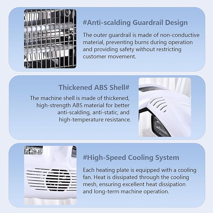 Professional Standing Hair DryerHair Steamer Hair Salon SteamerColor Processor with Temperature and Time AdjustmentPortable Standing Dryer for Home White