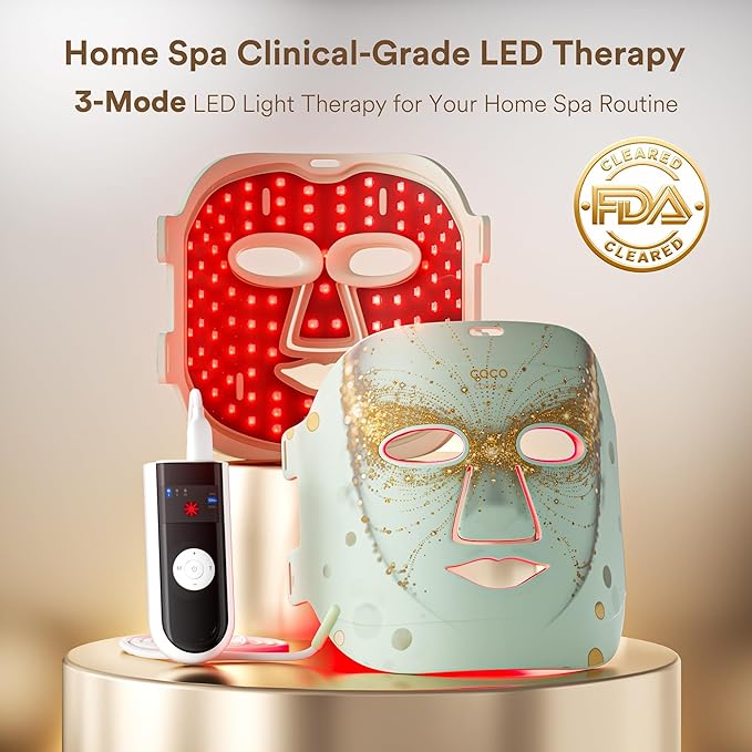 Red Light Therapy for Face Red Blue and Near-Infrared Light Therapy Mask for Face Anti-Wrinkles &amp Facial Skincare Portable &amp Rechargeable LED Face Mask Light Therapy for Fine Lines and Bl