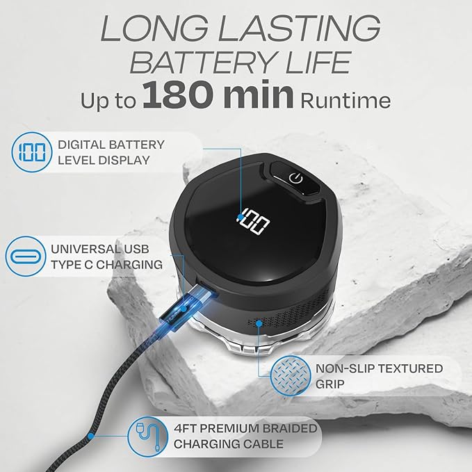 HUMMINGBIRD MK13 Premium Head Shaver - 7 Blade Electric Razors for Men Cordless USB-C Rechargeable Waterproof Head Shaver with Two Additional Magnetic Replacement Blades