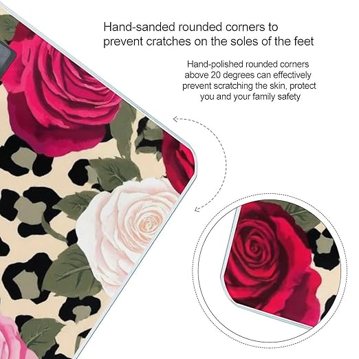 Smart Scale for Body Weight Automatic Switch Digital Bathroom Weighing Scale Animal Rose Flowers Cheetah Leopard Print Floral