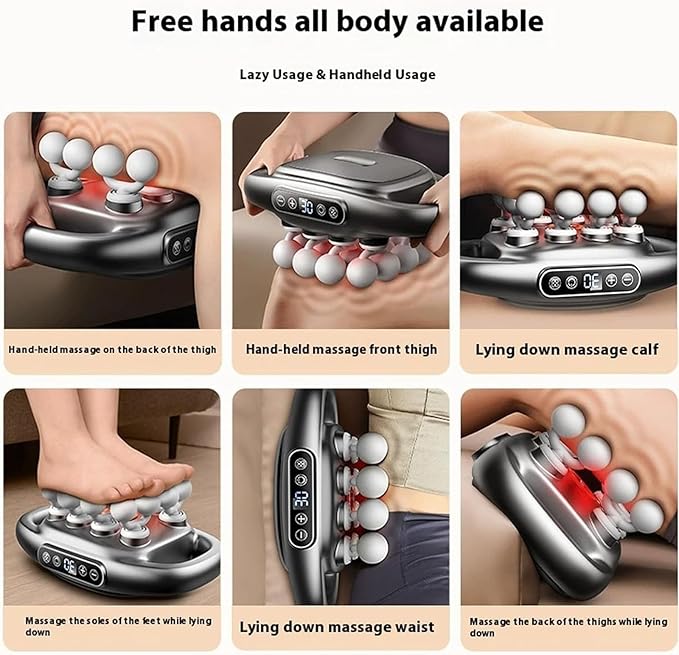 Portable Sport Massager16-Drive 8-Head Massage Gun SetMassage Gun Deep TissueQuiet Muscle Massage Gun for Deep Tissue Back Shoulders Legs Pain Relief (8/16-Head)(8 Heads)