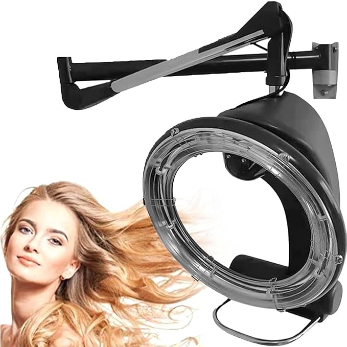 Professional Salon Hair Dryer Orbiting Hair Dryer Color Treatment Hair Processor Perm Semicolor Styling Machine 3 Functions + 6 Modes for Color Processor Salon SPA Home Hair CareWallMounted