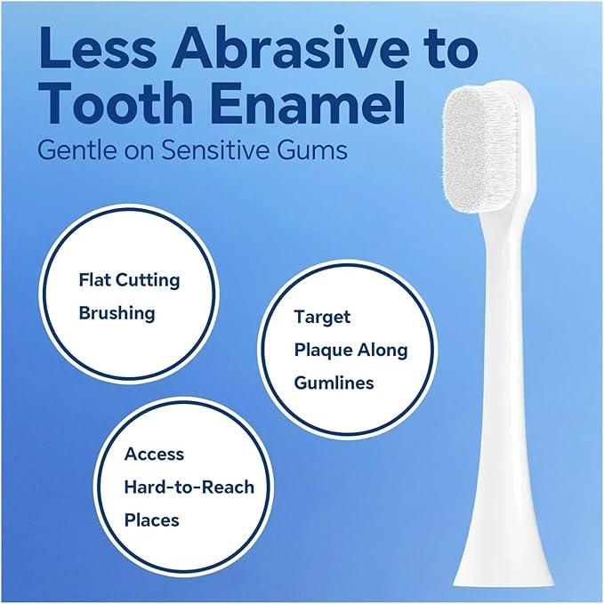 8-12pcs Toothbrush Replacement HeadsCompatible for Sonicare Soft Nano Bristles Brush(12Pcs)