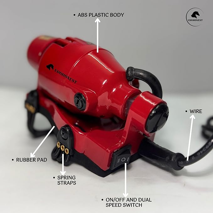 Powerful Double Speed Floating Action for Full Body Massager Corded Electric Powered Barber Massager Red